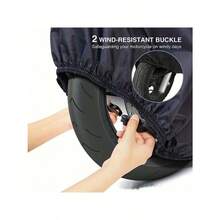 Motorcycle Covers, Heavy Duty 210D Waterproof UV Protective Tear Proof Motorbike Cover With Safety Cloth Lock Holes Design - Black - View 6