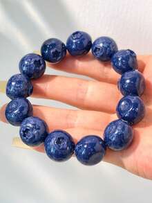 1pc New 3D Fruit Beaded Bracelet, Y2K Spring Dopamine Fruit Element Jewelry, Minimalist Sweet Summer Accessory For Women - Multicolor B - View 4