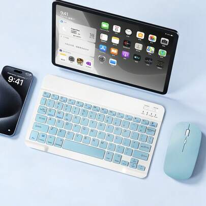 AKKHOO Wireless Keyboard & Mouse Combo Compatible With iPad