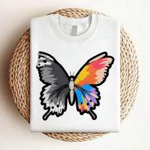 ropa de mujer Camiseta Corta con Estampado Colorido para Mujer, Estilo Y2K, Camiseta que deja el abdomen al descubierto, Perfectamente cómoda y para Pascua, Día de San Valentín y Fiestas, Ideal para Salidas Casuales y Reuniones de Verano - Un Imprescindible para una Mujer Audaz y Elegante camisas de mujer - Blanco - Ver 3
