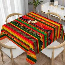 1 chiếc khăn trải bàn in họa tiết trừu tượng - 100% Polyester, hình chữ nhật, dệt, thích hợp cho nhà bếp, phòng ăn, tiệc tối, dã ngoại, hẹn hò, đám cưới, trang trí tiệc theo chủ đề, sử dụng trong nhà và ngoài trời. - Nhiều màu - Xem 1