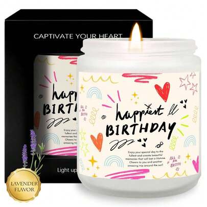 Premium Birthday Cake Candle, Natural Soy Wax, Aromatherapy, Perfect Birthday Gift For Women & Girls
