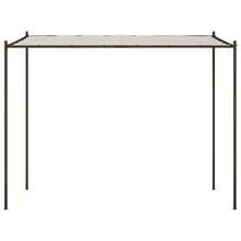 Belvédère blanc 3x3 m 180 g/m² tissu et acier Meubles de jardin Pergola treillis de toit de Pergola de parterre de fleurs élevé dans le jardin - A - Voir 2