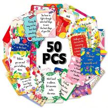 50pcs Positive Inspirational Motivational Cards, Thank You Cards, Encouragement Cards For Friends, Colleagues, Employees, Perfect For Lunchbox Daily Inspiration - A - View 5