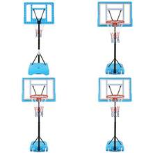 Same Model Code: 08071457 PVC Transparent Board Basket Frame Adjustable 115-135cm Poolside Basketball Hoop Blue - As Pic - View 2