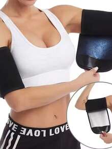 Set Pembentuk Kaki dan Lengan Sauna Keringat yang Dapat Diatur, Pita Pelangsing Kaki dan Lengan Unisex, Lengan Keringat Pembakar Lemak untuk Kebugaran, Hitam - MultiWarna - View 9