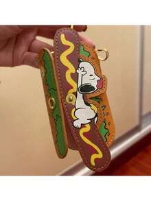 SNOOPY 1pc  Cartoon Mini Key Pouch, Car Key Keychain, Home Key Organizer, Portable Universal Protective Cover, New Year Gift, Valentine's Day Gift, Easter Gift [Random Style] - Multicolor - View 4