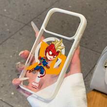 Phone Case - Marvel Avengers Magsafe Magnetic Charging Suitable For Apple 16Plus/17Promax/Air/16Promax/15Plus/ 17Pro/14/13/17/15Pro/12Pro Creative Pattern Printed Protective Cover - White - View 5