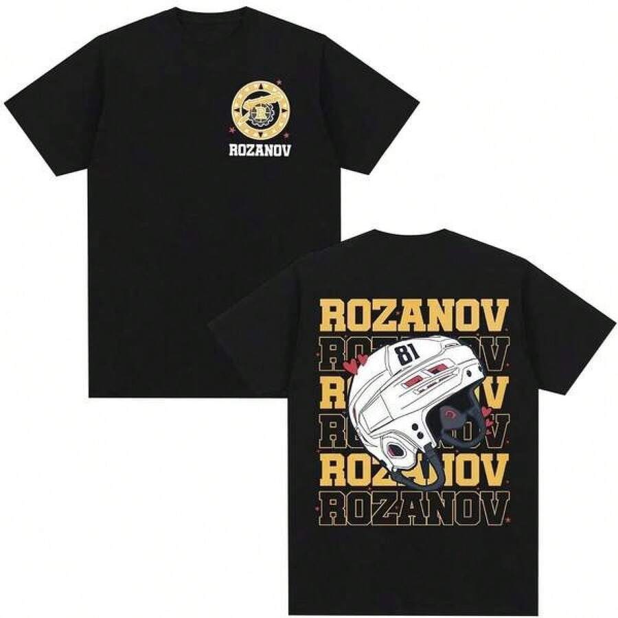 Camiseta 'Heated Rivalry Ilya Rozanov 81' Verano 2026 para Hombre y Mujer, Moda de Lujo, Estilo Urbano Y2 - Negro - Ver 1