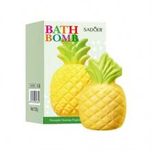 1 pieza Bola de sales de baño con aroma a piña que dura 72 horas, limpia y nutre suavemente la piel, con espuma rica, una experiencia de baño relajante y que alivia el estrés - bolas de sales de baño - Ver 5