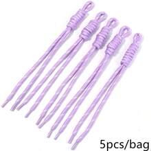 5 piezas Cuerda de poliéster trenzada de colores con patrón de dopamina, cuerda trenzada hecha a mano, adecuada para bolsas DIY, cadenas de teléfono, colgantes de joyería, etc. - Cuerda trenzada de colores - Ver 24