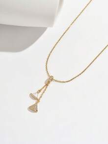 18K Gold Plated Necklace, Versatile Texture, Suitable For Dates, Gatherings, Gifts, And Daily Wear - Gold - View 3
