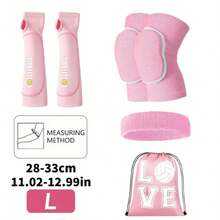 HYL SPORTS 1Set/6PCS - Volleyball Training Gear Set, Including 1Pair Extended Arm Sleeves & 1Pair Knee Pads & 1 Piece Headband & 1 Piece Storage Bag, Thickened Sponge Pads, High Elastic, Unisex Fit For Volleyball Training, Sports Enthusiasts - Multicolor - View 14
