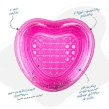 ArtCreativity - Piscina inflable brillante para niños con 3 niveles, piscina transparente para niños con purpurina plateada y parte inferior acolchada, fácil de inflar piscinas al aire última - Rosa - Ver 3