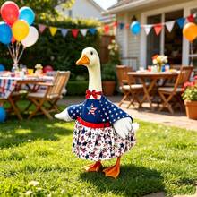 23 Inch 4th Of July Goose Costume 250th Anniversary Star Stripe Print Dress/Shirt Goose Clothes - Blue - View 1