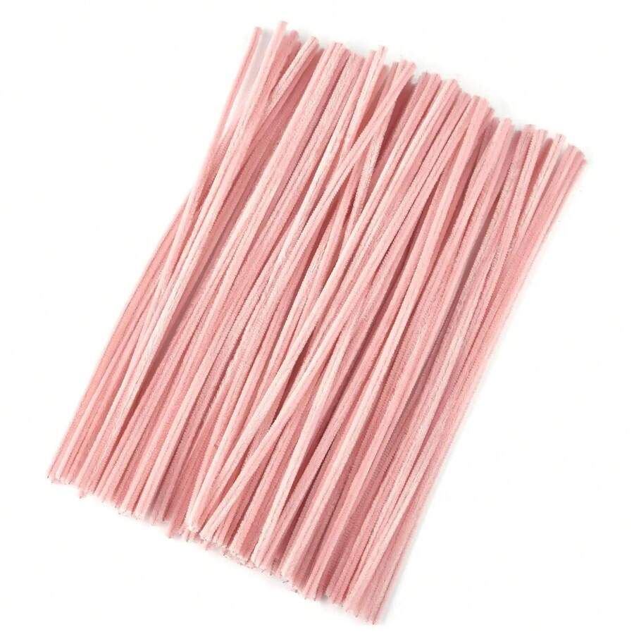 Set Of Rotating Rod Pieces, DIY Materials, Children's Toys, Plush Rods, Rotating Rods, Chenille Flower Stems, Creative Strips, Handmade Educational Materials. - Silver - View 1