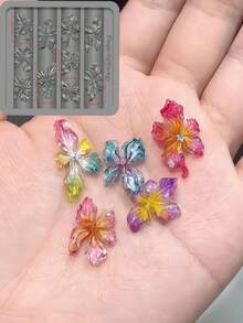 Summer New Arrival Glass Icy Flower 3D Silicone Nail Art Mold - Clear - View 9