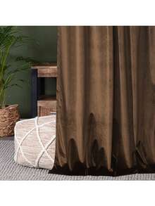 Modern minimalist light filtering curtains, solid color velvet, 1 piece, 140×250cm and other sizes, noise reduction and heat insulation, light transmission privacy, soft drape, curtain table design, suroom - 中咖-9V - 查看 7