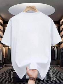 Women's Cotton T-Shirts 1 Piece, Plus Size Casual Tops, [Mother's Day Gift, Rocking The Nana Life] Soft And Comfortable Women's T-Shirt - Casual Short Sleeve Round Neck Top With White Letter Print, Perfect Mother's Day Gift For Grandma, Spring Casual Wear. - 白色 - 查看 2