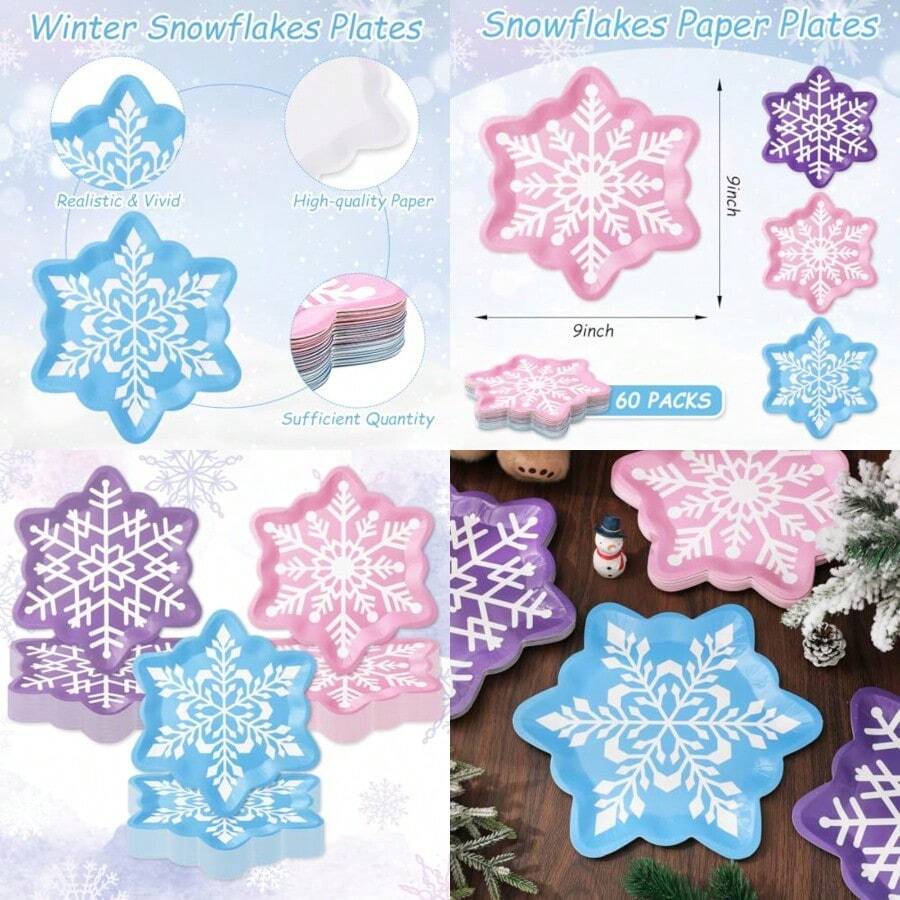 Festive Party Tableware - Pink Purple Blue - View 1