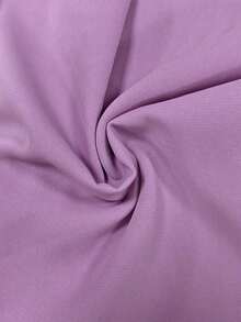 Camisa de mujer elegante y casual con mangas abombadas y volantes de unicolor - Morado - Ver 3