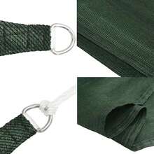 Voile d'ombrage 160 g/m² Vert foncé 5x7x7 m PEHD Parasol balcon parasol protection solaire balcon vie privée écran occultant rideaux jardin - A - Voir 6