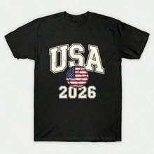 Camiseta Vintage de la Selección de Fútbol de EE. UU. para la Copa Mundial Americana 2026 - Negro - Ver 6