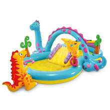 Intex 11 x 7.5 x 44 Pulgadas Dinoland Play Center - Piscina Inflable al Aire última intervensión para niños - Multicolor - Ver 7