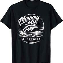 Camiseta con Gráfico Costero de Delfín de Monkey Mia Australia - Negro - Ver 6