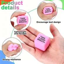 Slow Rebound Stress Ball, Mini Elastic Toy, Colorful Square Stress Ball, Sensory Stress Ball, Stretch Toy, Suitable For All Ages, Classroom Reward Prize, Party Gift, Perfect For Halloween, Christmas And Easter - Multicolor - View 3