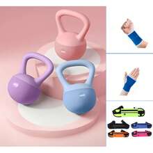 5/6/8/10kg Rubber Dumbbells And Kettlebells With Non-Slip Grip And Reinforced Handle. Set Includes Protective Gear Or Waist Bag. Multiple Colors And Sizes Available, Perfect For Home And Gym Strength Training. - Multi-color Random - View 8