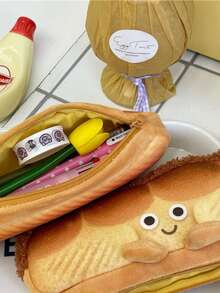 Hộp bút hình bánh mì hoạt hình cho trẻ em, hộp bút hình bánh mì nướng dễ thương, túi đựng văn phòng phẩm mềm mại, túi đựng bút ngộ nghĩnh và sáng tạo, hộp đựng bút đa chức năng có khóa kéo bền chắc, hộp bút hình bánh mì nướng bằng vải nhung dễ thương, hộp đựng văn phòng phẩm cá nhân hóa dung lượng lớn cho học sinh, hộp đựng văn phòng phẩm hình bánh mì baguette, hộp đựng bút học sinh. - Nhiều màu - Xem 7