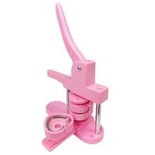 Heart-Shaped Button Maker Machine, DIY Pin Button Maker Press Machine Kit (Pink) - A - View 3