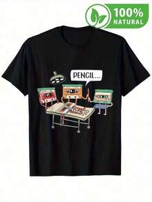 Camiseta divertida diseño casete quirúrgico estilo retro unisex ideal cultura pop vintage humor perfecta para regalar en eventos y fiestas con diseño original en tela suave y cómoda propuesta única para lucir con amigos y sorprender en cualquier ocasión mexa - Negro - Ver 1