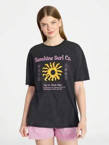 [National Shipping] Camiseta Oversized con Estampado "No Boundaries" para Mujer, Tallas XXS-XXL - Estilo - Ver 6