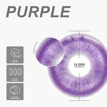 Eyeshare 1對動漫Cosplay彩色隱形眼鏡 美妝彩瞳片 - MADRID-PURPLE - 查看 5