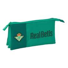 | Large Rectangular Pencil Case Real Betis Balompié Water Resistant Large Capacity School Pencil Case With Diagonal Zipper, Organizer For Pencils And Pens, Back To School - Triple - Multicolor - View 2
