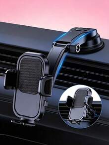 Nuevo Llegada  Soporte para Teléfono de Coche, Actualizado Giratorio 360° Manos Libres para Tablero, Base Estable Antideslizante, Compatible con iPhone Android, Perfecto para Viaje Diario, Carretera y Navegación GPS - 1 - Ver 1