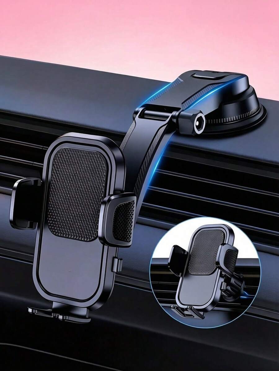 Nuevo Llegada Soporte para Teléfono de Coche, Actualizado Giratorio 360° Manos Libres para Tablero, Base Estable Antideslizante, Compatible con iPhone Android, Perfecto para Viaje Diario, Carretera y Navegación GPS - 1 - Ver 1