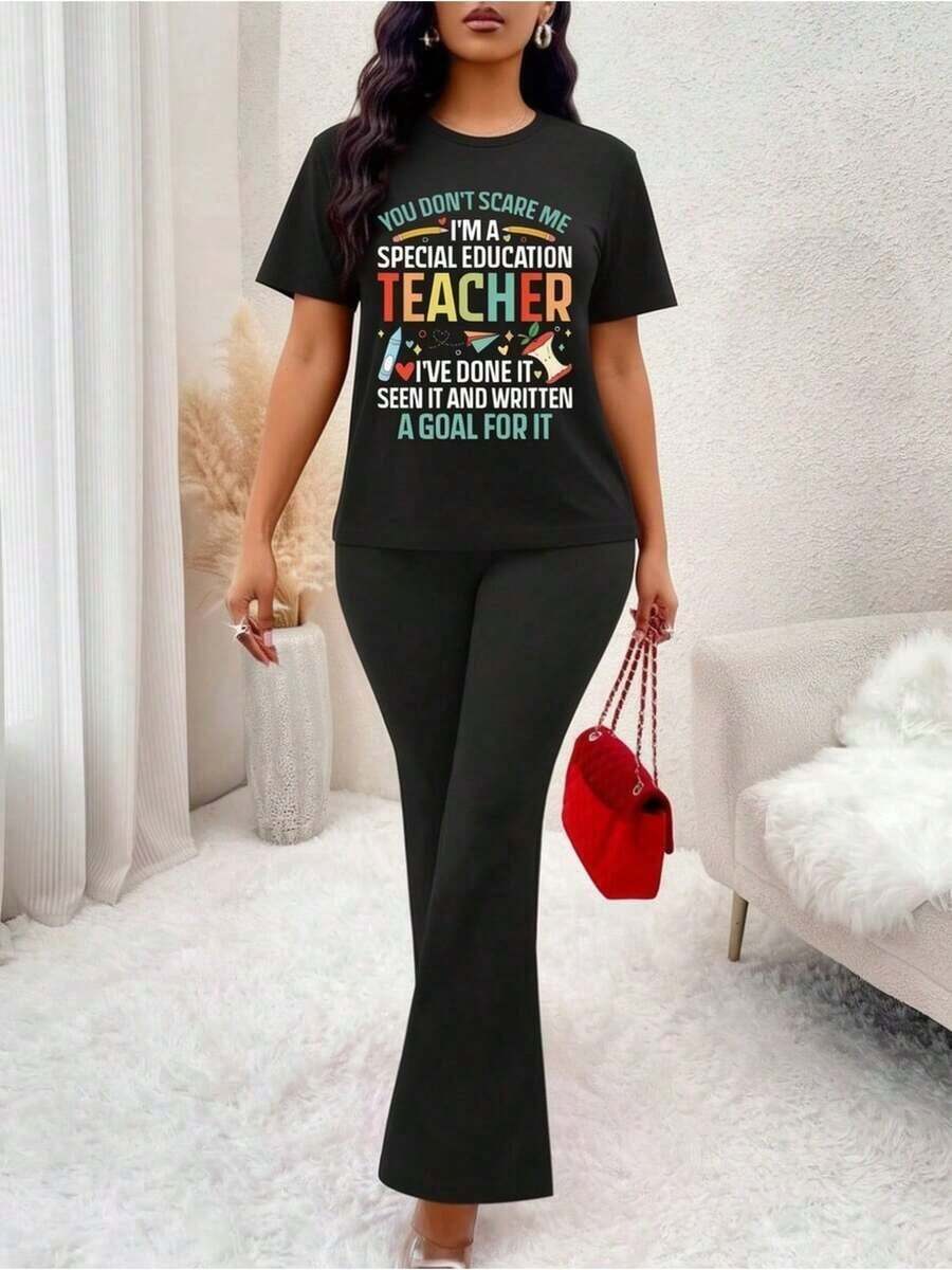 Camiseta única para maestros de educación especial con diseño vibrante y motivador que destaca tu pasión y dedicación en el aula perfecto para los amantes del estilo y2k ideal para cualquier ocasión aumenta tu confianza y muestra tu orgullo por la enseñanza compra la tuya ahora - Negro - Ver 1