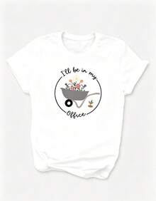 Camiseta de mujer 3 piezas/set de camisetas de manga suitable for streetwear, Top oversized cuello redondo daily outings, camping, concerts, hip-hop, rock, and rap events camiseta casual de manga corta para mujer, camiseta con estampados de herramientas de jardinería y plantas, camiseta de mujer de manga corta con cuello redondo, top deportivo casual transpirable de algodón puro, regalo de primavera, mariposa, Pascua. - Blanco - Ver 2