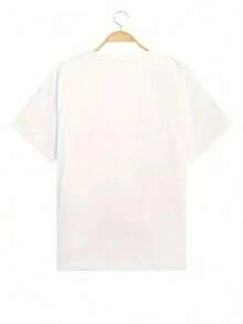 Fashion NEW Women's White Summer Casual Short Sleeve T-Shirt With Text "Pampered By My Husband By God" - Vintage Street Style Unisex Loose Cotton Short Sleeve Crew Neck T-Shirt - 白色 - 查看 2