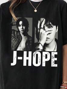 Ropa Vintage J-Hope ® Camiseta, Camiseta J hope, Regalos para fans, Camiseta de - Negro - Ver 6