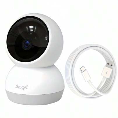 1台 5G WiFi HD (2K) セキュリティカメラ AI人間動体検知機能付き; 2.4G/5Gデュアルバンドネットワーク対応 アラームプッシュ通知; PTZ機能と双方向音声インターホン機能搭載; ベビー、ペットの世話やオフィス環境の監視に使用できます。