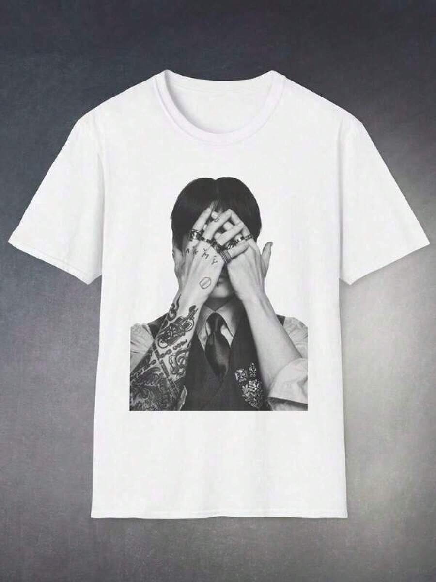 -Shirt Arirang Merch Bangtan Sonyeondan Graphic Teeblusas para mujer,blusas casuales para dama,tops,, mujer premium,y2k SNH6 - Negro - Ver 1
