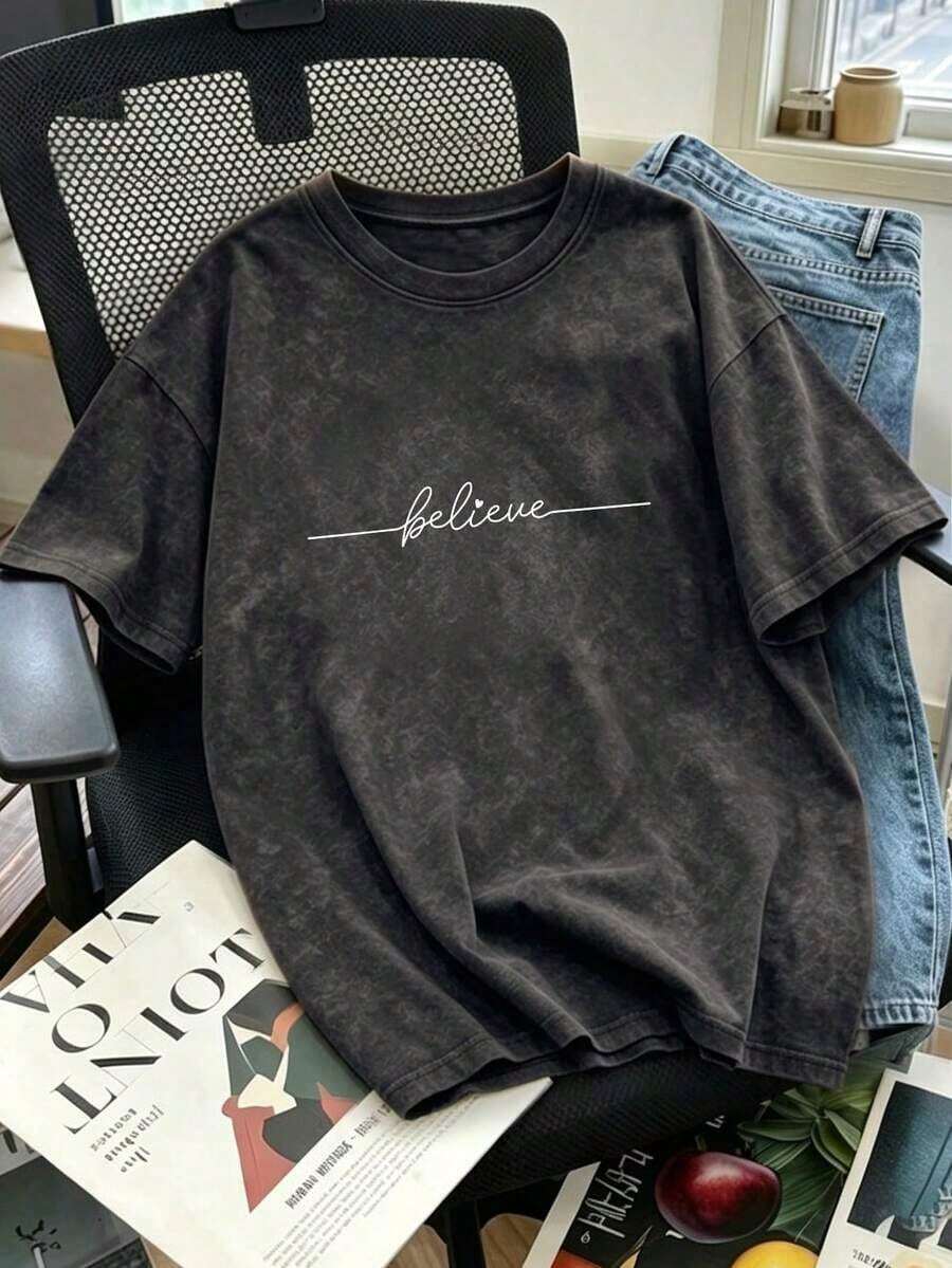 Nueva blusa de verano con estampado de cara de leopardo vintage, cuello redondo, teñido anudado y manga corta.Elegante y versátil para mujer. - Negro 4 - Ver 1