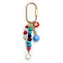 1PC Bohemian Colorful Beaded Keychain, Handmade Tassel Star/Heart Charm Key Ring, Vintage Aesthetic Bag Pendant Accessory For Women - Multicolor - View 9