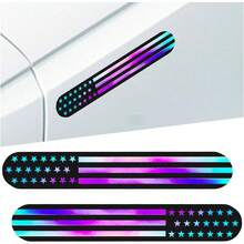 2PCS American Flag Emblem Sticker Decal, 6" X 1" USA Flag Car Badge Sticker, Car Window Bumper Fenders Stripe Decal, Patriotic Auto Decoration Accessory For Sedan, RV, Truck, Motorcycle (Blue) - Màu đỏ - Xem 10