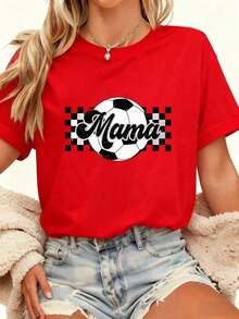Camisetas 100% estampadas de Soccer Moms, marcas de moda retro batik de alta calidad, camisetas para damas, regalos para las fiestas, regalos para el Día de San Valentín, Pascua, Día de la Madre y Día de San Patricio.Ropa de Pascua para Mujer, Conjuntos de Regalo para el Día de la Madre, Ropa para la Copa Mundial, Conjunto para Fiesta de Fútbol, Conjunto para el Día del Partido, Camiseta Oversize Unisex de Fútbol de EE. UU., Conjuntos de Verano para Mujer. - Rojo - Ver 6