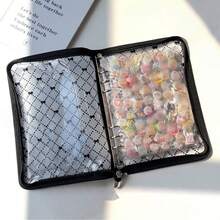 Cute A6 Photo Card Storage Album With Zipper, Sticker Organizer, Bow Pattern PVC Cover, 6-Ring Loose Leaf Photo Album, Suitable For Photo Cards And Collectibles,Back To School,Card Holder - Multi-color - View 7